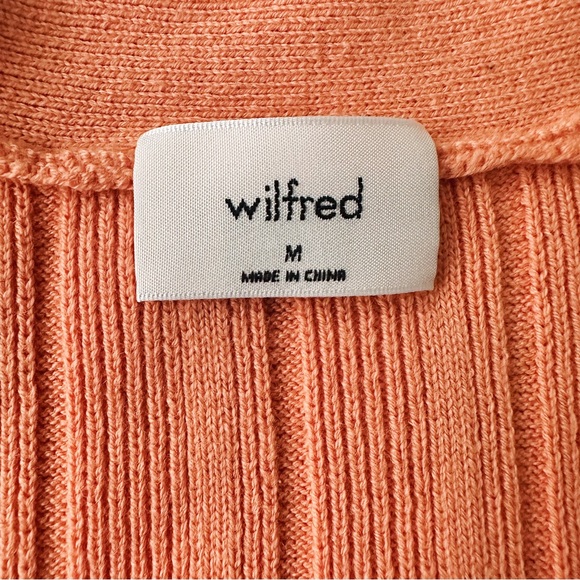 ARITZIA (WILFRED) - Plunge Front Cardigan (Sunfaded Coral) - Picture 3 of 4